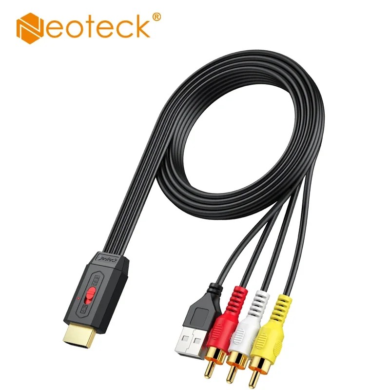 Neoteck 1080P AV/RCA-HDMI ȯ 16:9/4:3 ȯ ̴ Ʈ CVBS    Wii PS2  PAL/NTSC 